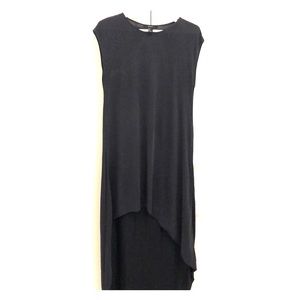 Navy blue high low dress